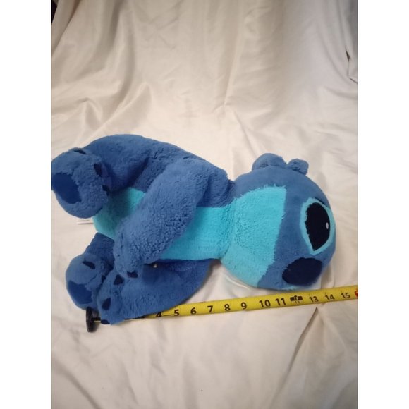 Disney Parks Lilo & Stitch Blue Stitch Alien 15" Plush Stuffed Sitting Seated - Picture 2 of 3